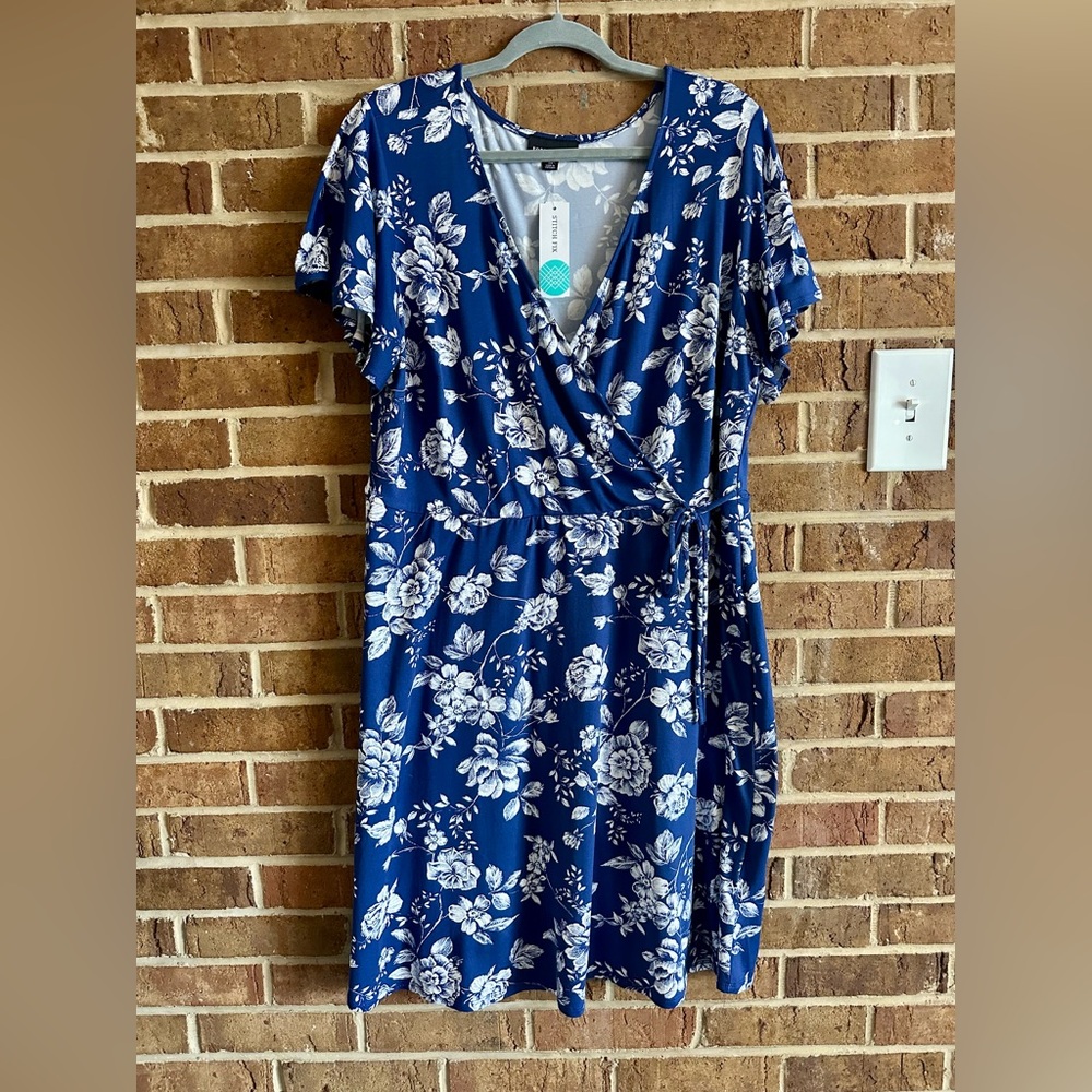 Fortune & Ivy Casual Spring Wrap Dress